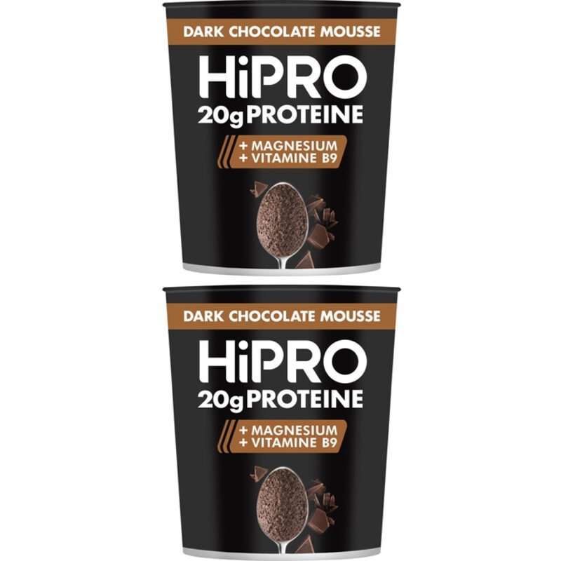 HiPRO Protein mousse dark chocolate 2-pack