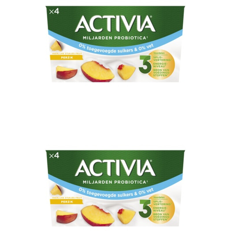 Activia Yoghurt perzik 0% 2-pack