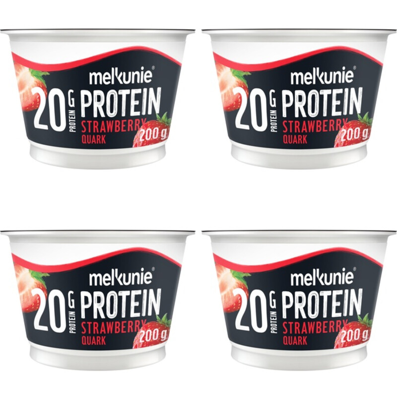 Melkunie Protein aardbei kwark 4-pack
