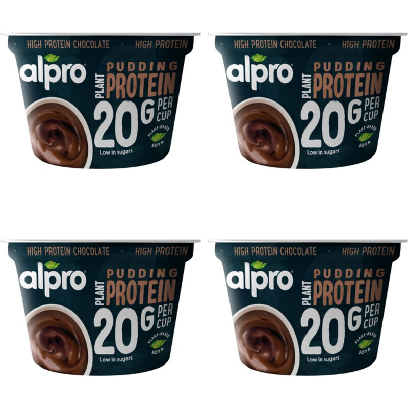 Alpro Protein pudding chocolade smaak 4-pack