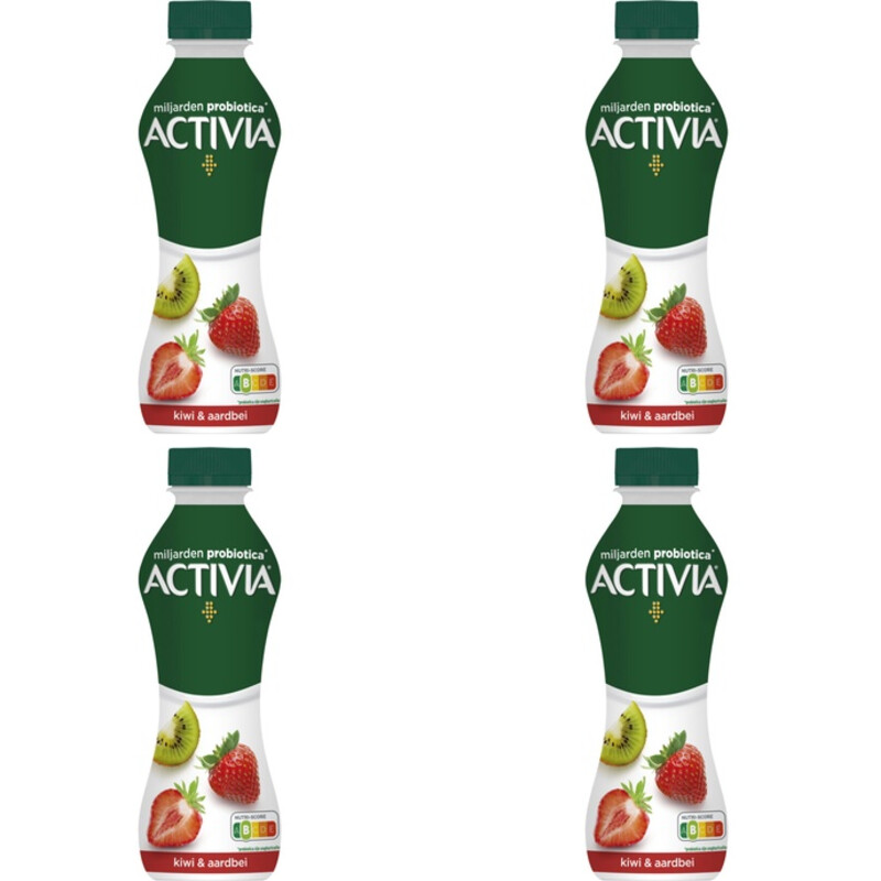 Activia Drinkyoghurt kiwi & aardbei 4-pack
