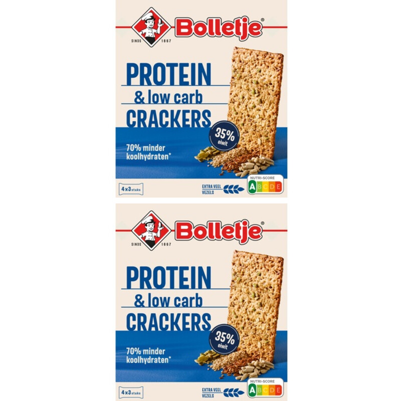 Bolletje crackers protein low carb 2-pack
