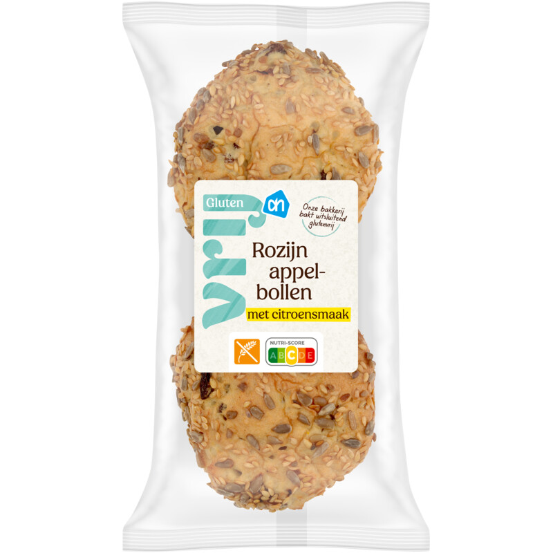 AH Glutenvrij Rozijnen appelbollen met citroensmaak