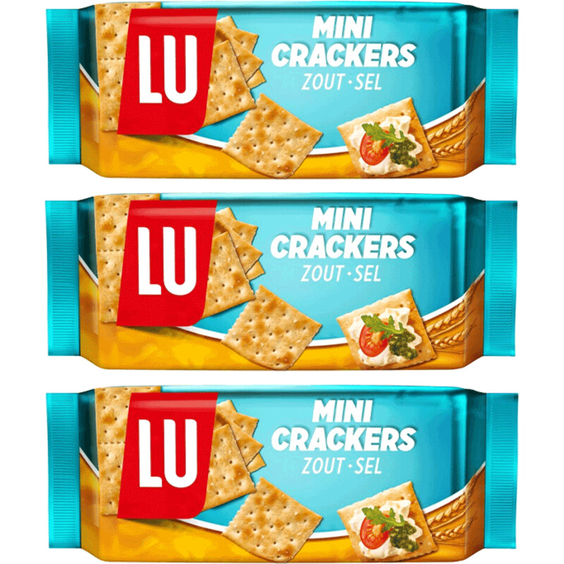 LU Mini crackers zout 3-pack