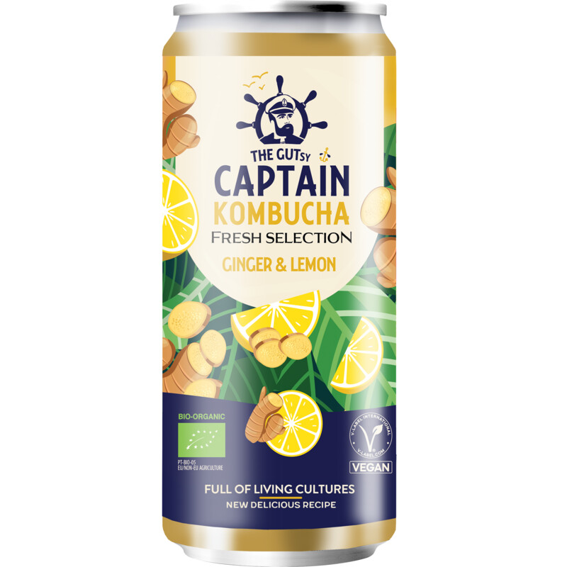 The Gutsy Captain Kombucha ginger & lemon