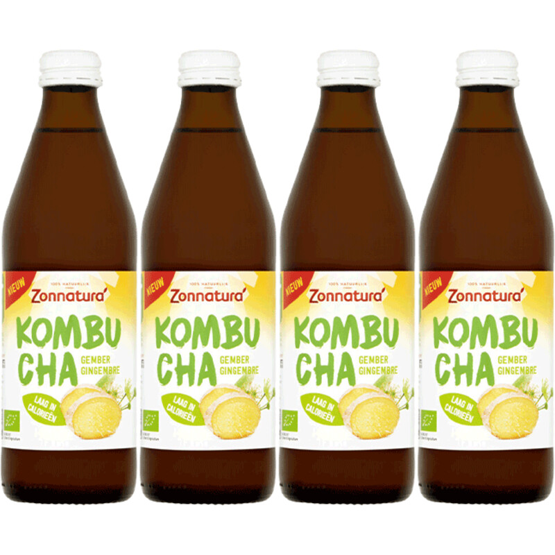 Zonnatura Kombucha gember 4-pack