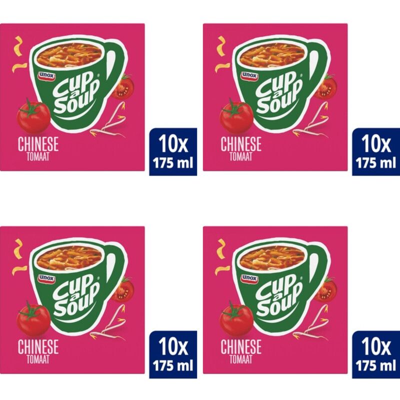 Knorr Cup-a-soup chinese tomaat 10-pack 4-pack