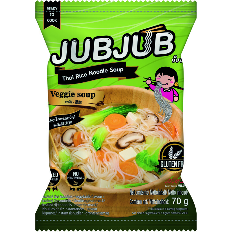 JubJub Instant rijstnoedel groente glutenvrij