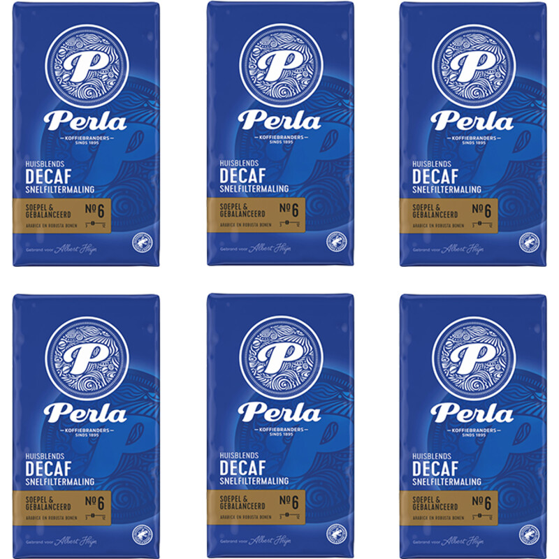 Perla Huisblends Decaf snelfiltermaling 6-pack