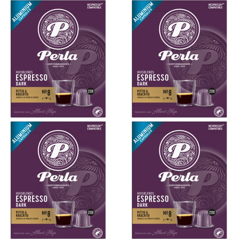 Perla Huisblends Espresso dark capsules 4-pack