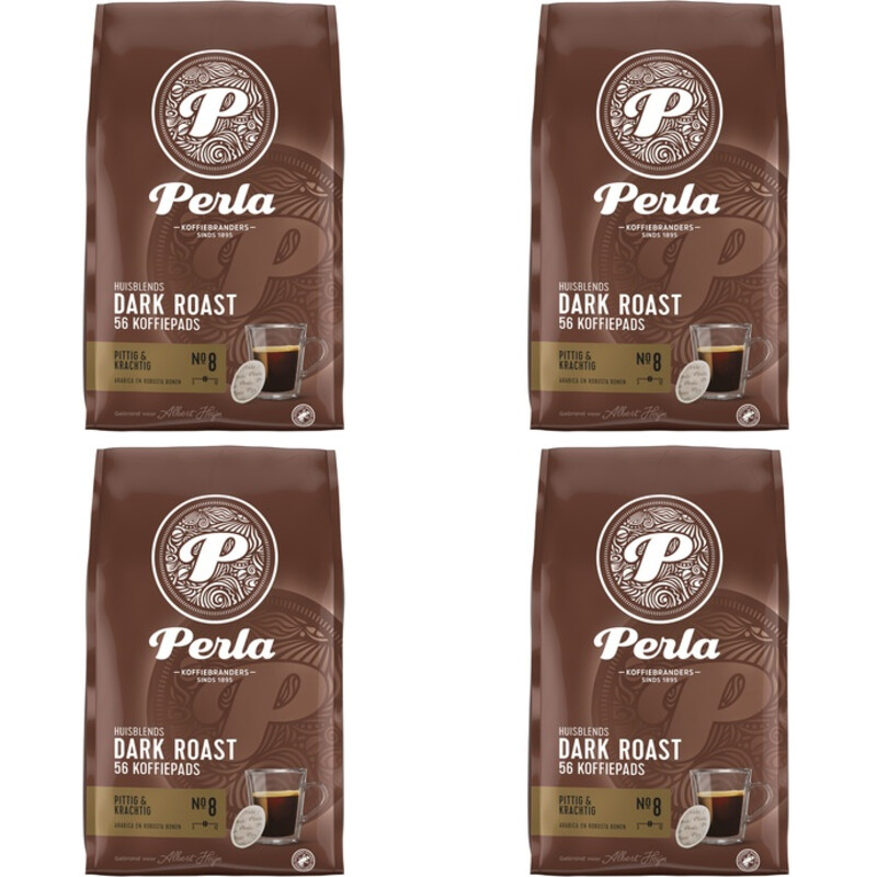 Perla Huisblends Dark roast koffiepads 4-pack