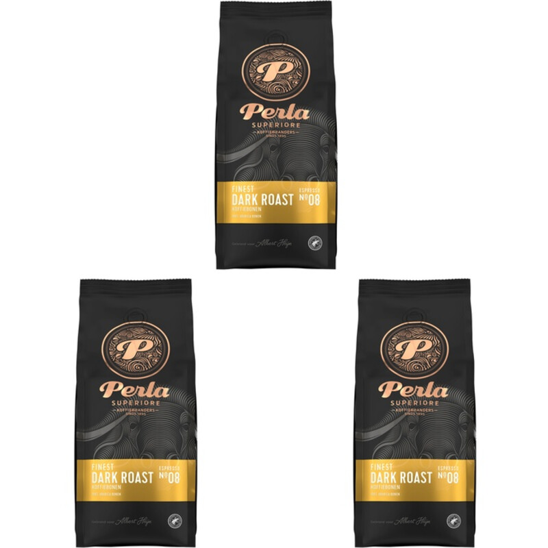 Perla Superiore Finest dark roast koffiebonen 3-pack