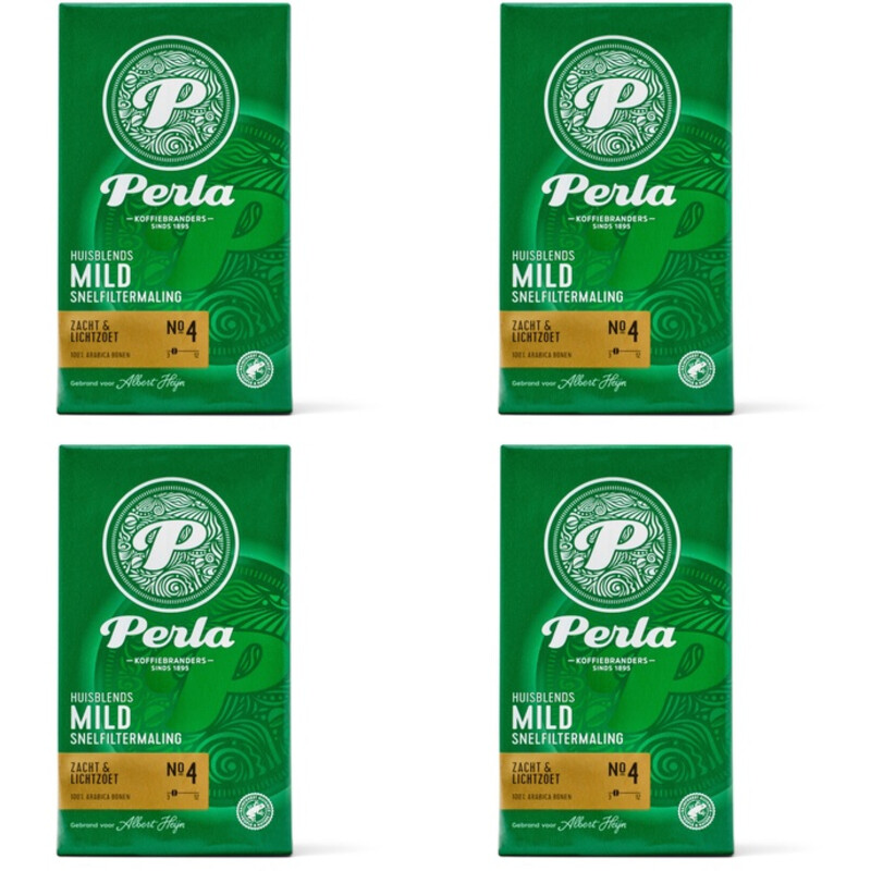Perla Huisblends Mild snelfiltermaling 4-pack
