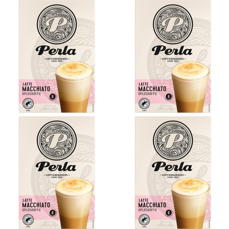 Perla Huisblends Latte macchiato oploskoffie 4-pack