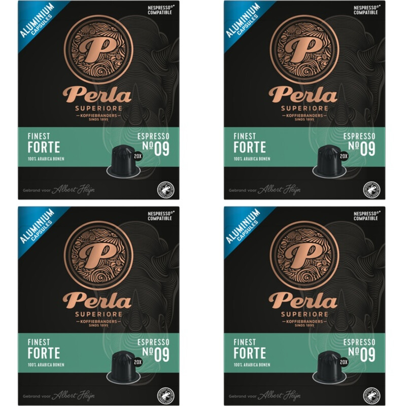 Perla Superiore Finest espresso forte capsules 4-pack
