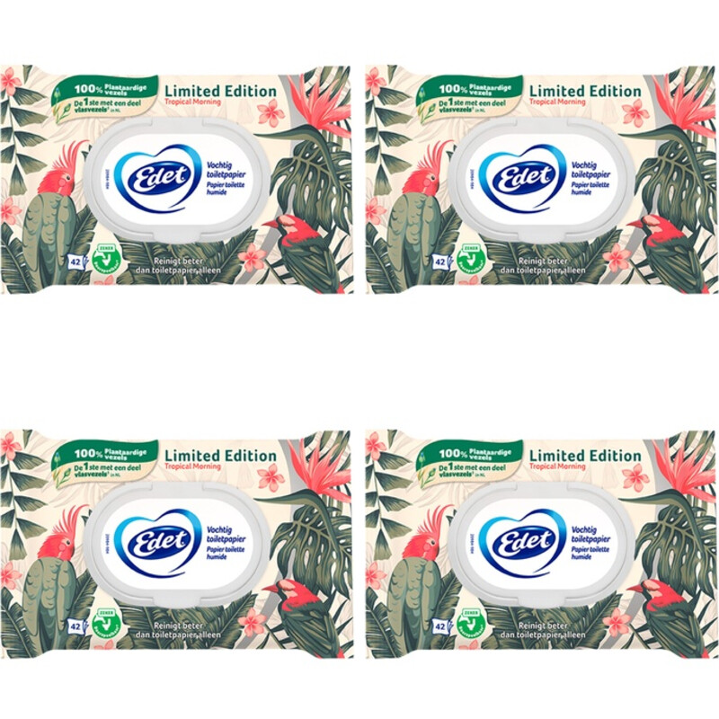 Edet Vochtig Toiletpapier 4-pack