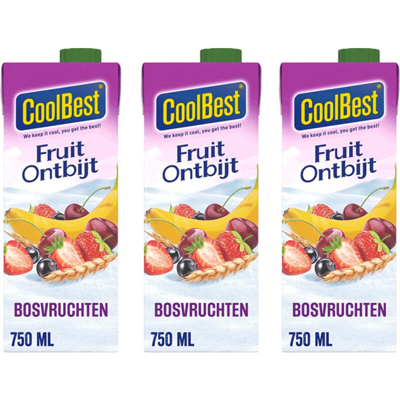 CoolBest Fruitontbijt Bosvruchten 3-pack