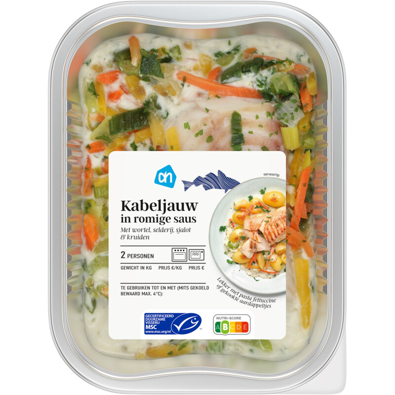 AH Kabeljauw in romige saus