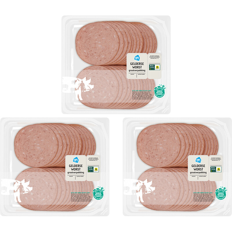 AH Gelderse gekookte worst 3-pack