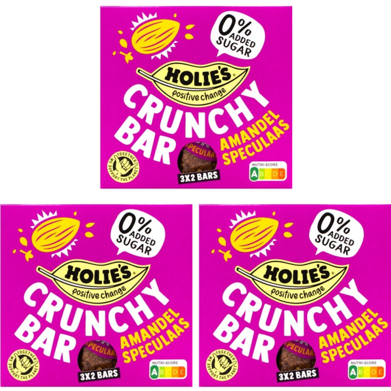 Holie's Crunchy Bar Amandel Speculaas 3-pack