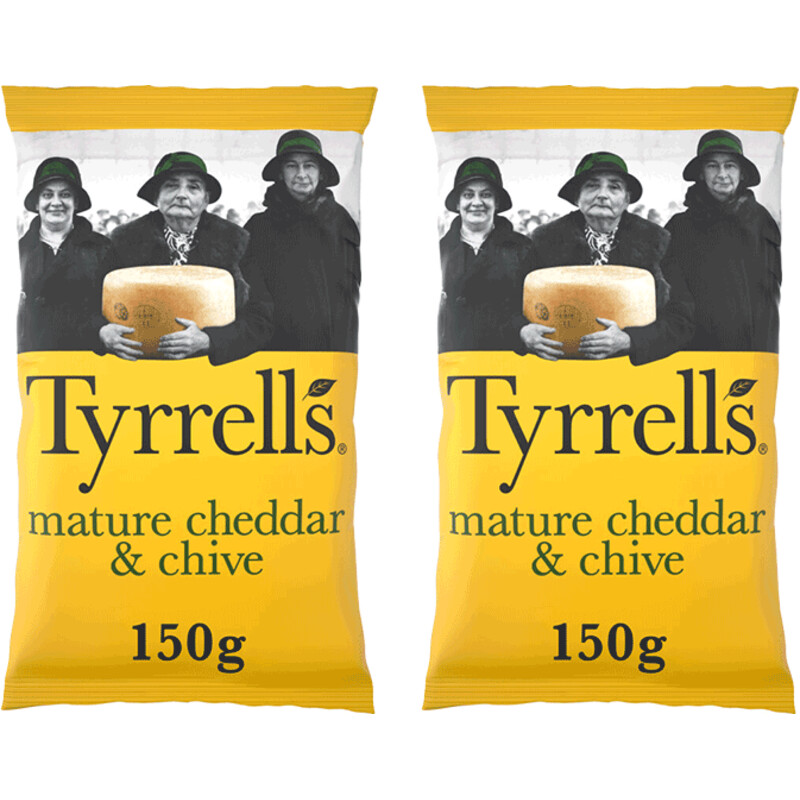 Tyrrells Mature cheddar & chive 2-pack