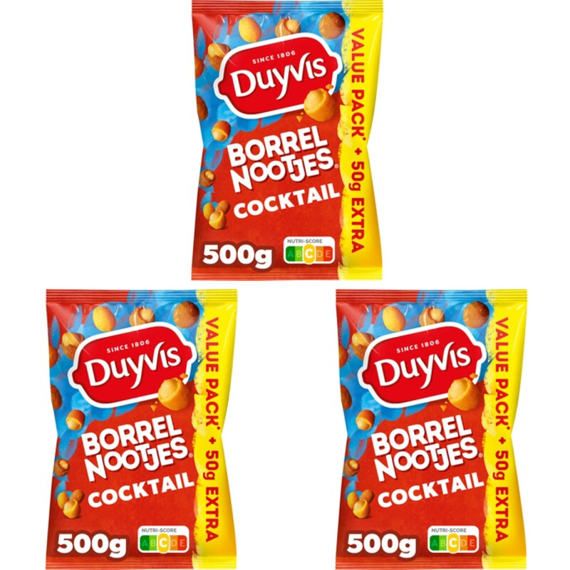 Duyvis Borrelnootjes cocktail 3-pack