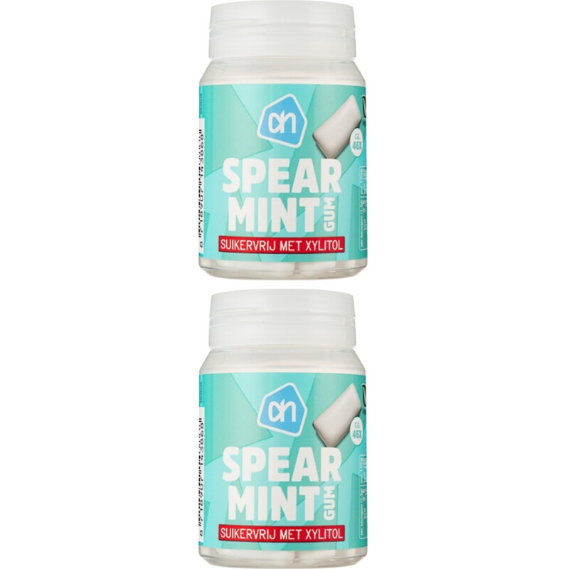 AH Spearmint gum suikervrij 2-pack