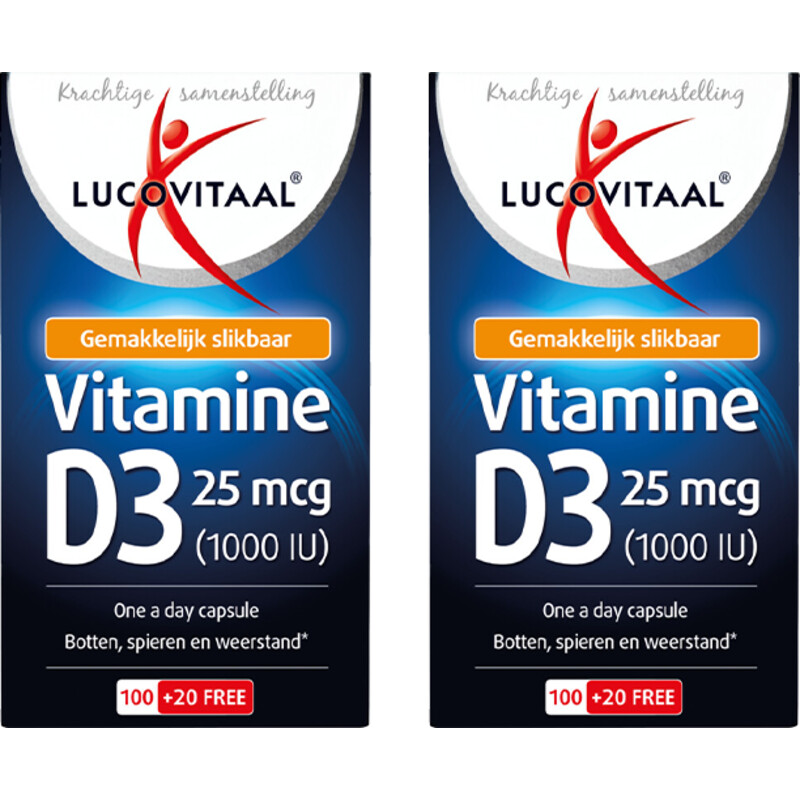 Lucovitaal Vitamine D3 25 mcg capsules 2-pack
