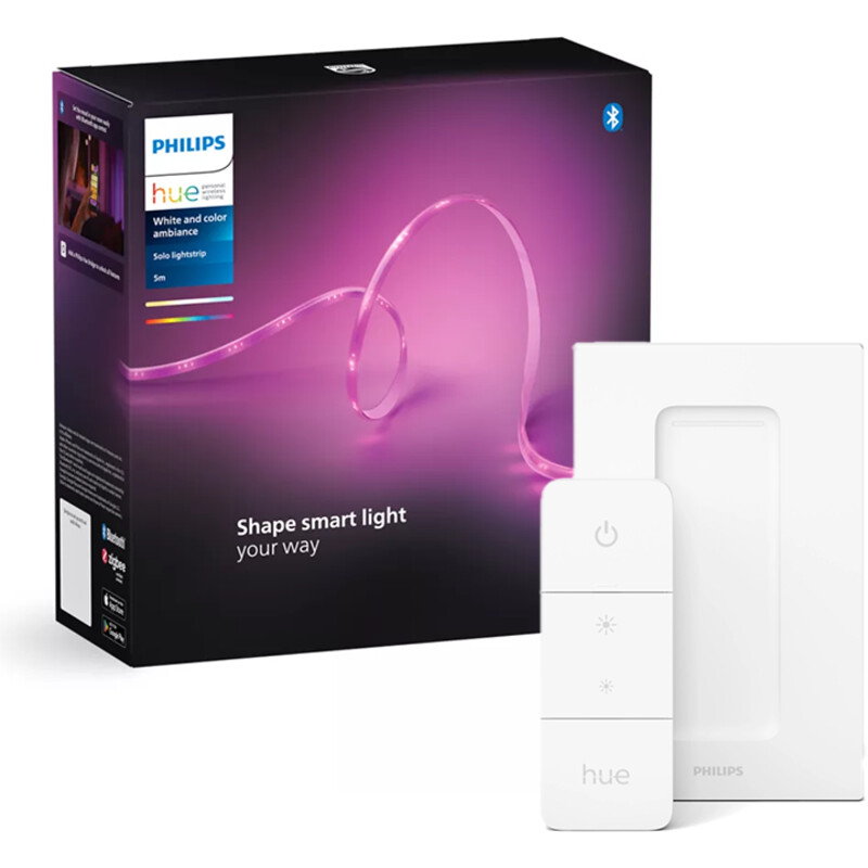 Philips Hue lightstrip wit en gekleurd