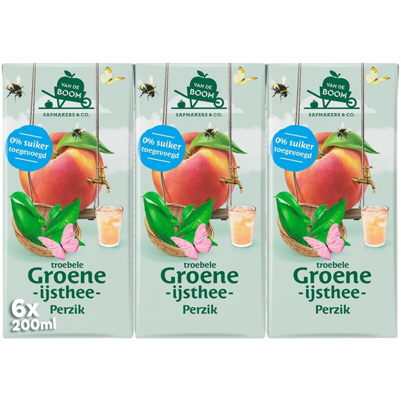 Van de Boom Troebele groene ijsthee perzik