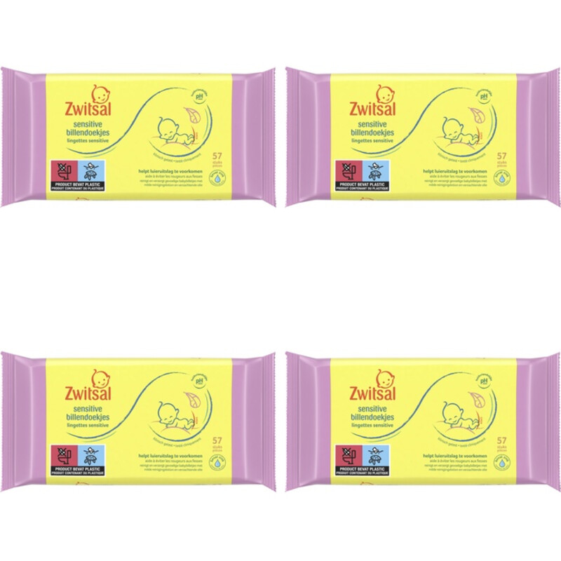 Zwitsal Sensitive Billendoekjes 4-pack