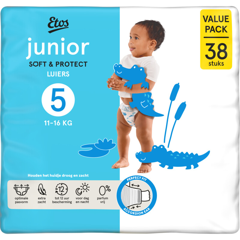 Etos Junior soft & protect luiers maat 5