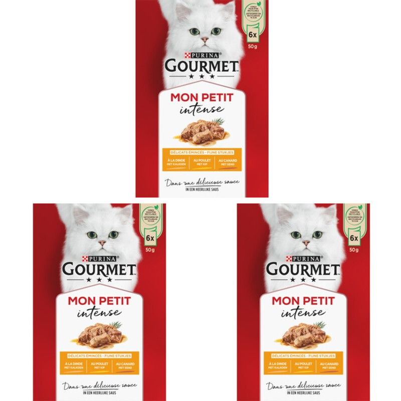 Gourmet Mon petit met kip eend kalkoen 3-pack
