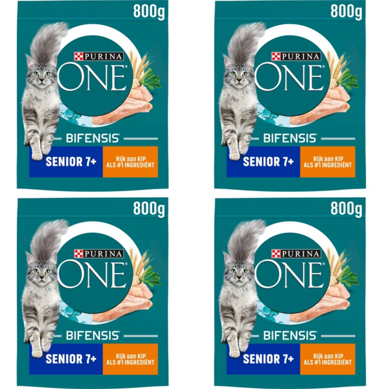 Purina ONE ONE Senior rijk aan kip 4-pack