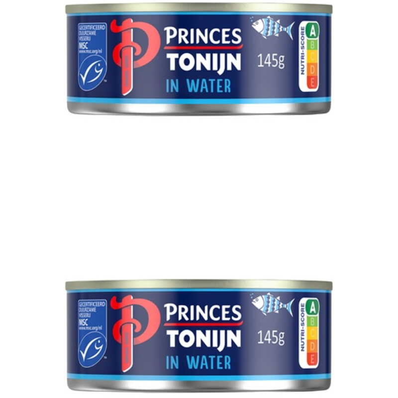 Princes tonijnstukken in water 2-pack