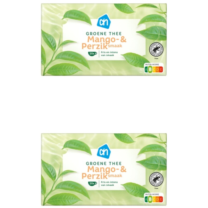 AH Groene thee mango & perziksmaak 2-pack