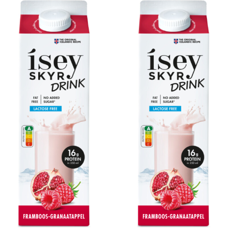 Isey Skyr drink framboos-granaatappel 2-pack