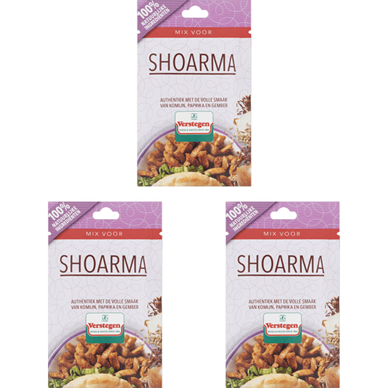 Verstegen Kruidenmix voor shoarma 3-pack