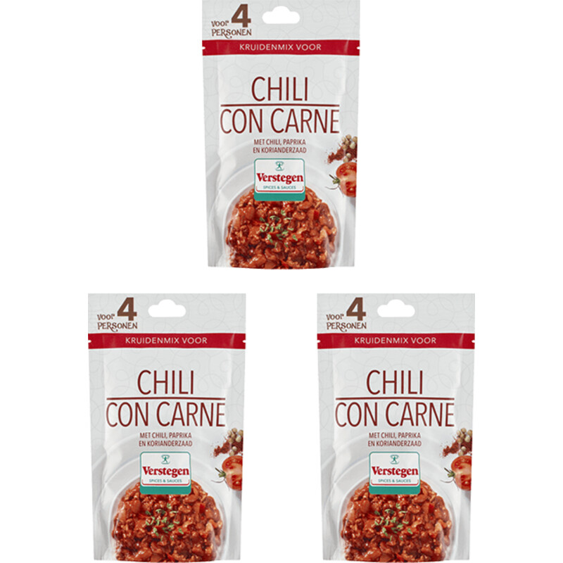 Verstegen Kruidenmix voor chili con carne 3-pack