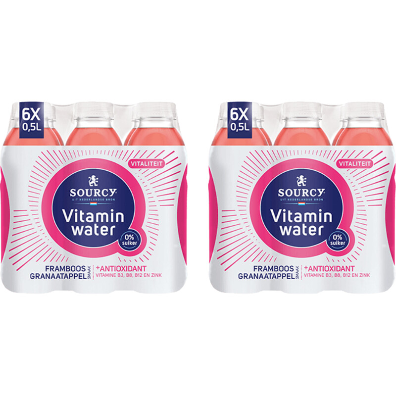 Sourcy Vitaminwater framboos granaatapp 12-pack