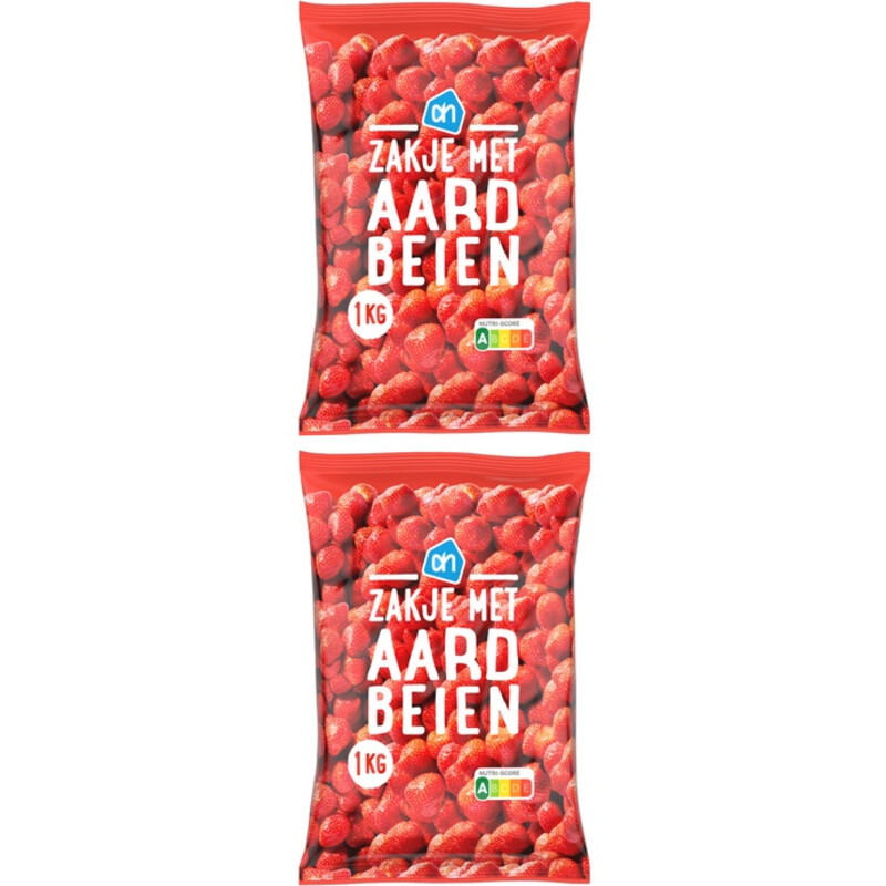 AH Zakje met aardbeien 2-pack