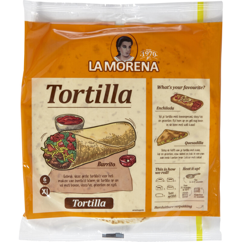 La Morena Tortilla naturel XL