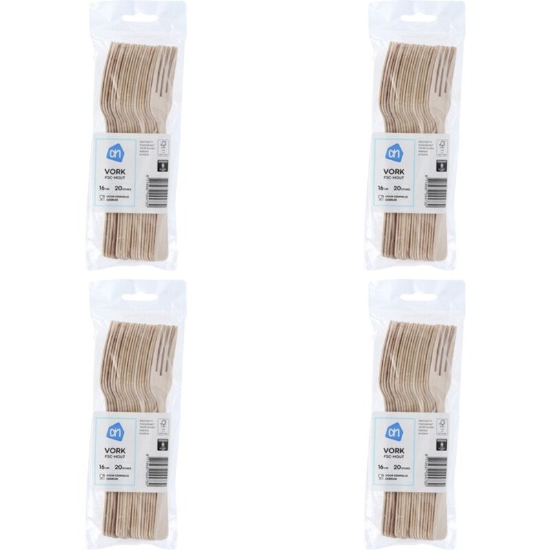 AH Houten vork 4-pack