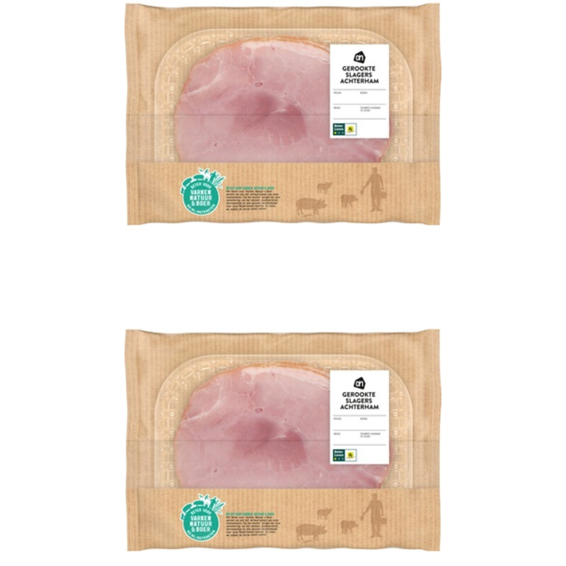 AH Gerookte slagersachterham 2-pack
