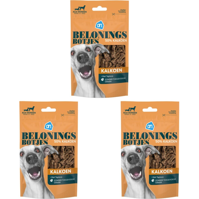 AH Natuurlijk beloningsbotje kalkoen 3-pack