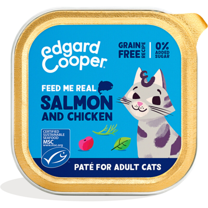Edgard & Cooper Paté zalm en kip voor volwassen kat