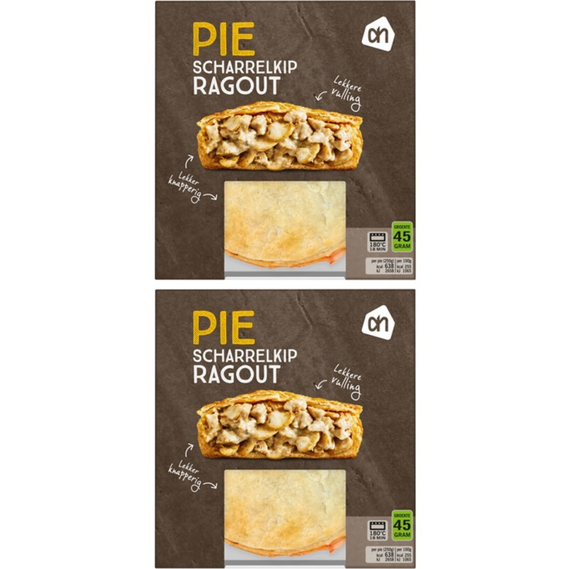 AH Pie scharrelkip ragout 2-pack