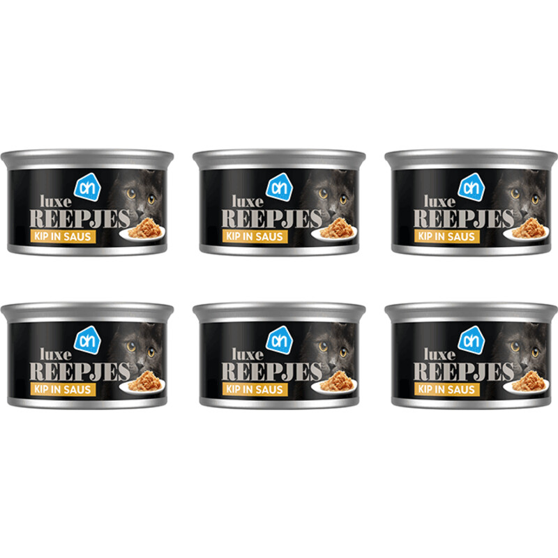 AH Luxe kip reepjes in saus 6-pack