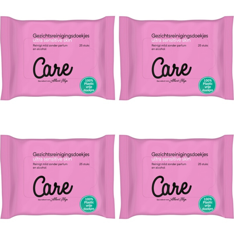 Care Ultra sensitive gezichtsdoekjes 4-pack
