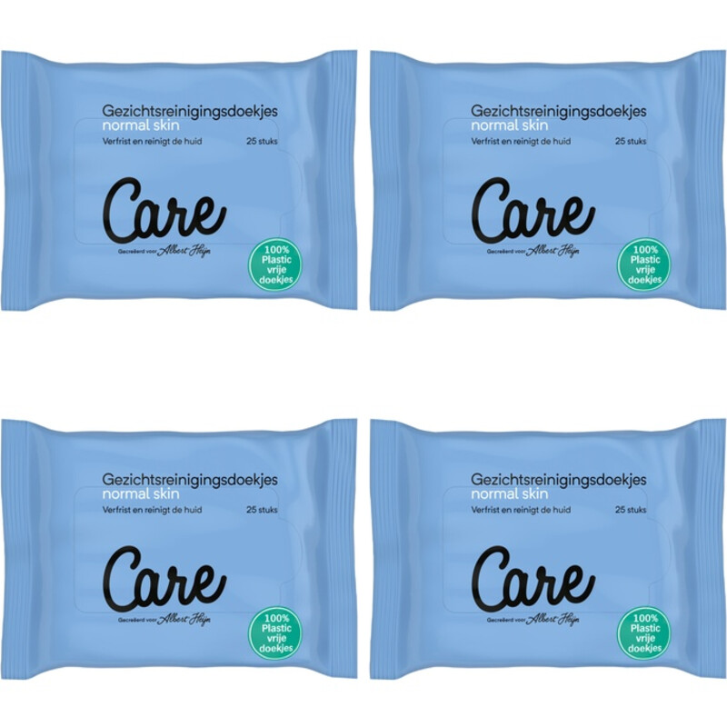 Care Normal skin gezichtsdoekjes 4-pack